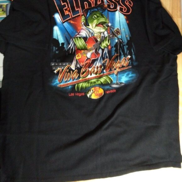 VTG Bass Pro Shops Las Vegas Elvis Parody T-Shirt - Picture 2 of 8